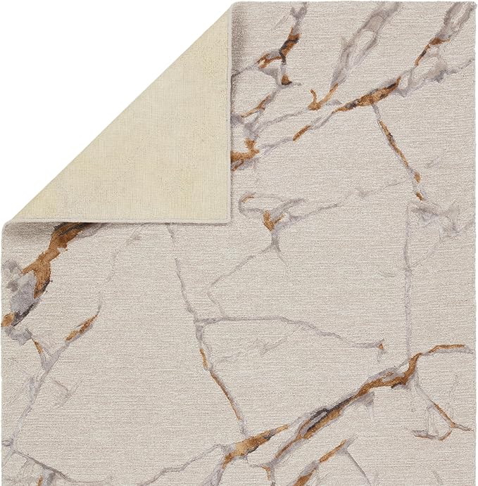 Jaipur Living Shattered Handmade Abstract Light Gray/Gold Area Rug (8'X10')