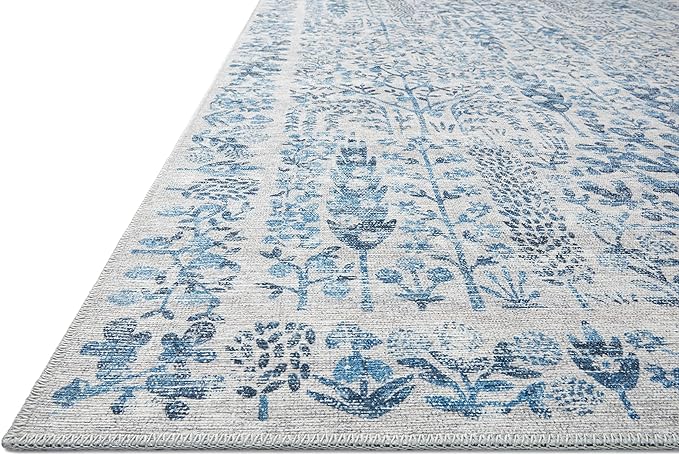 Loloi Rifle Paper Co. Maison Collection MAO-07 Blue 2'-3" x 3'-9", .19" Pile Height, Accent Rug