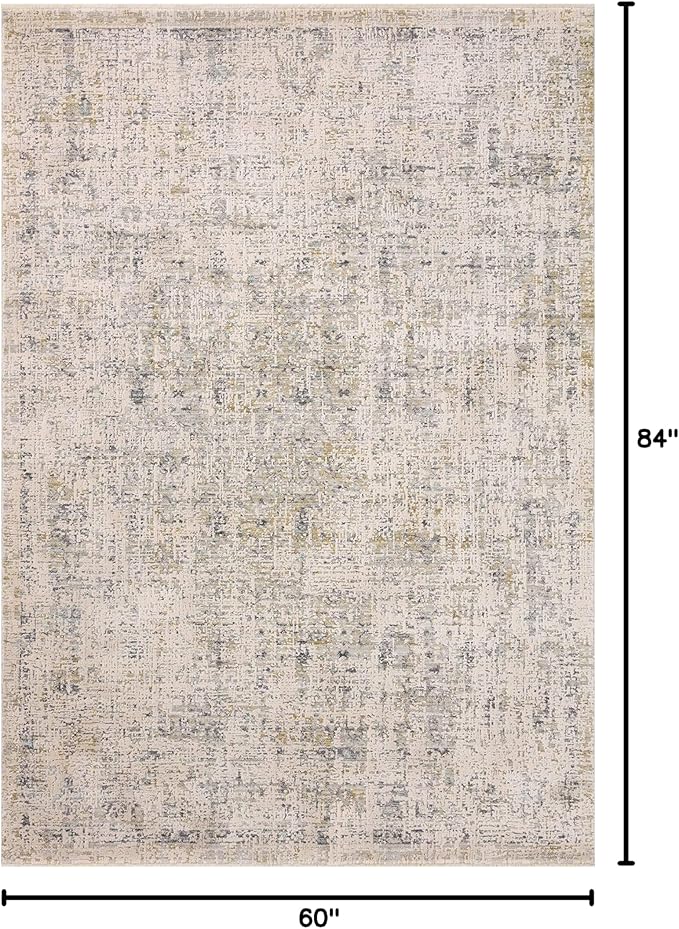 Loloi Amber Lewis Alie Collection ALE-02 Sand/Sky 5'-3'' x 7'-9'', .13'' Pile Height, Area Rug