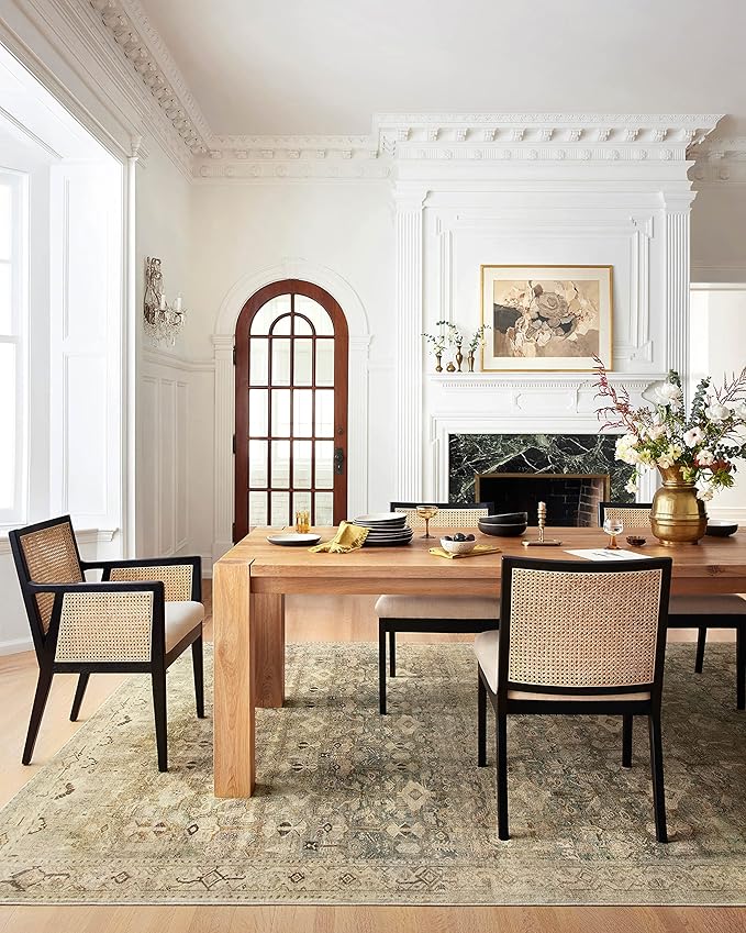 Loloi Margot Collection MAT-04 Antique/Sage 3'-6" x 5'-6" Accent Rug feat. CloudPile, No-Shed Easy Clean Large Patterned Area Rug for Living Room, Bedroom, Dining Area