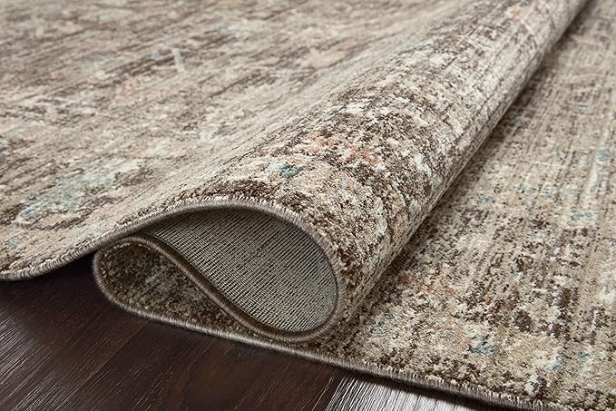 Loloi Magnolia Home by Joanna Gaines Millie Collection MIE-03 Charcoal/Dove 9'-6" x 13'-1", .25" Pile Height, Area Rug