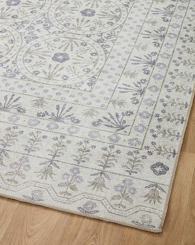 Loloi Rifle Paper Co. Maison Collection MAO-03 Rosette Ivory 8'-4" x 11'-6", .19" Pile Height, Area Rug