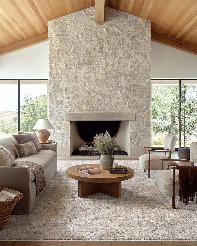 Loloi Amber Lewis Alie Collection ALE-05 Gold/Beige 2'-3'' x 3'-10'', .13'' Pile Height, Accent Rug