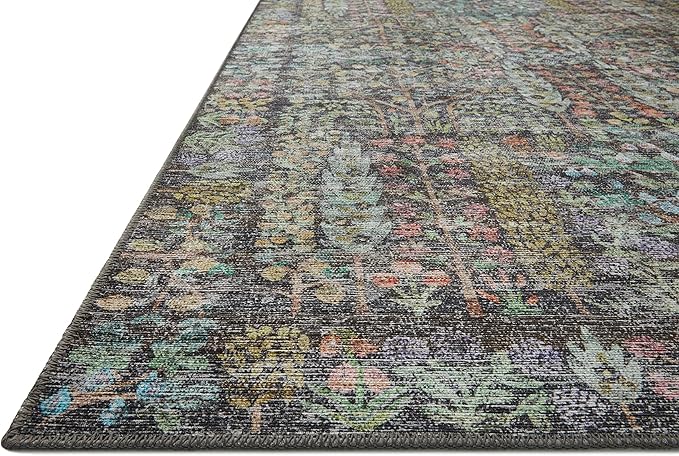 Loloi Rifle Paper Co. Maison Collection MAO-07 Charcoal 2'-6" x 12'-0", .19" Pile Height, Runner Rug