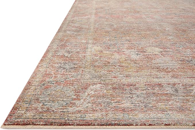Loloi Magnolia Home by Joanna Gaines Millie Collection MIE-04 Sunset/Multi 5'-3" x 7'-6", .25" Pile Height, Area Rug