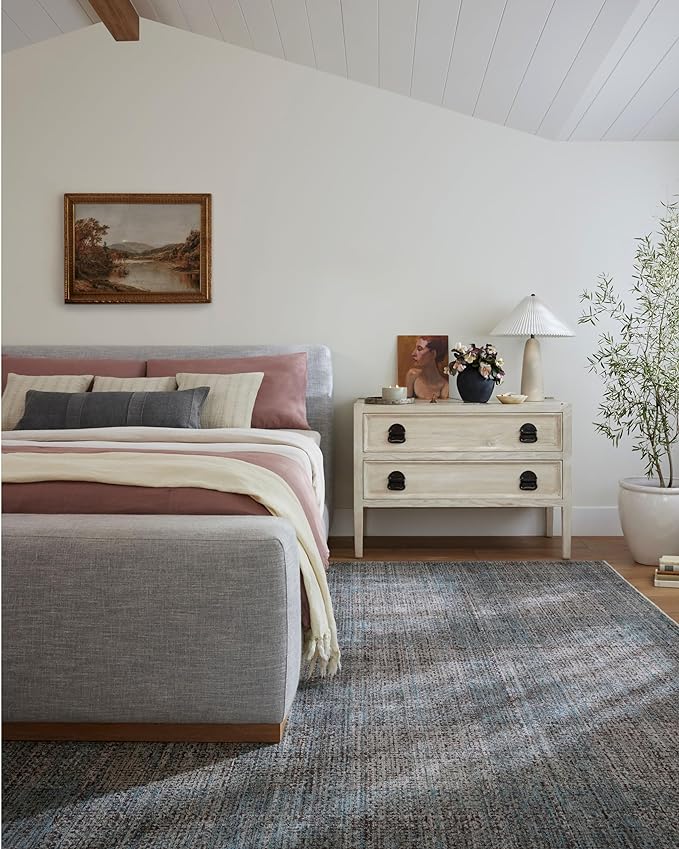 Loloi Angela Rose Ember Collection EMB-09 Denim/Charcoal 5'-3" x 7'-6" Area Rug