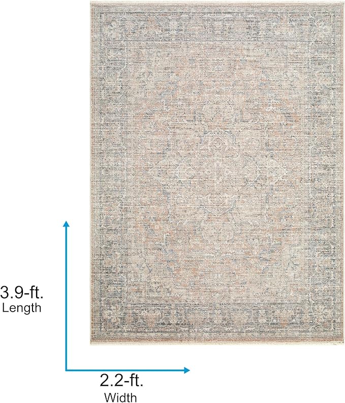Livabliss x Galey Alix Maria Elena III Vintage Medallion Area Rug, 2'2" x 3'9" (2' x 4'), Brown