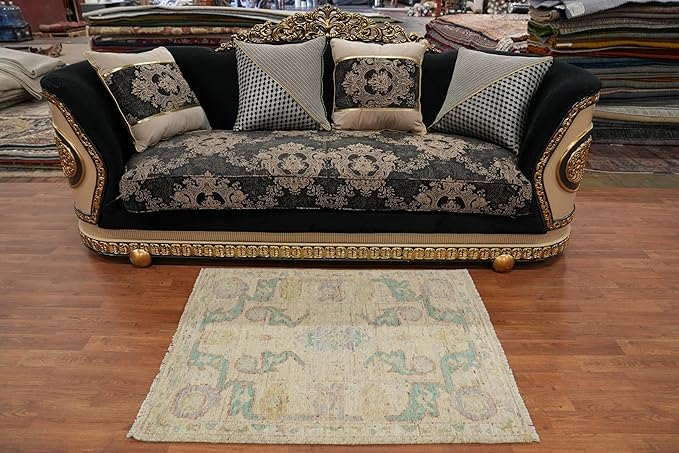 Rug Source Transitional Collection, Beige Accent Rug/Foyer Rug, Oushak Turkish Rugs (3X4)