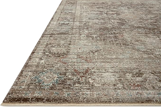 Loloi Magnolia Home by Joanna Gaines Millie Collection MIE-03 Charcoal/Dove 2'-7" x 10'-0", .25" Pile Height, Runner Rug