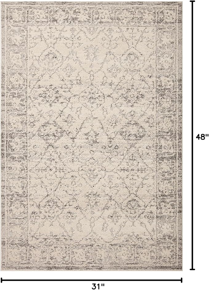 Loloi Magnolia Home by Joanna Gaines Gigi Collection GIG-02 Ivory/Stone 2'-7" x 4' Accent Rug