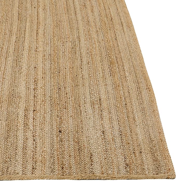 REDEARTH Rectangular Area Rug - Hand Woven Braided 100% Natural Jute - Artisan Made Boho Jute Rugs for Bedroom - Kitchen - Living Room - Farmhouse - Aesthetic Home Decor (6'x9' - Natural)