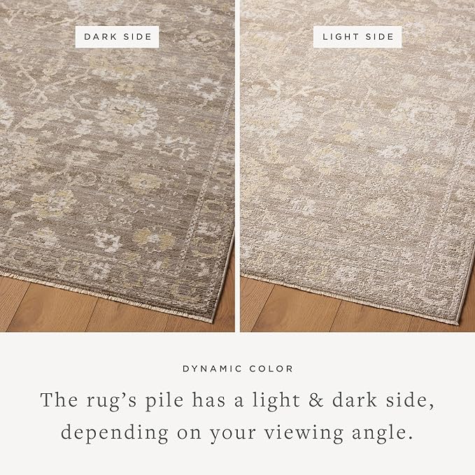 Loloi Magnolia Home by Joanna Gaines Pace Collection PAC-03 Taupe/Wheat 9'-6" x 12'-3" Area Rug