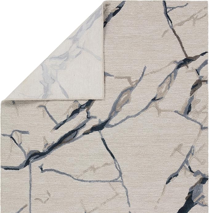 Jaipur Living Shattered Handmade Abstract Light Gray/Blue Area Rug (8'X10')