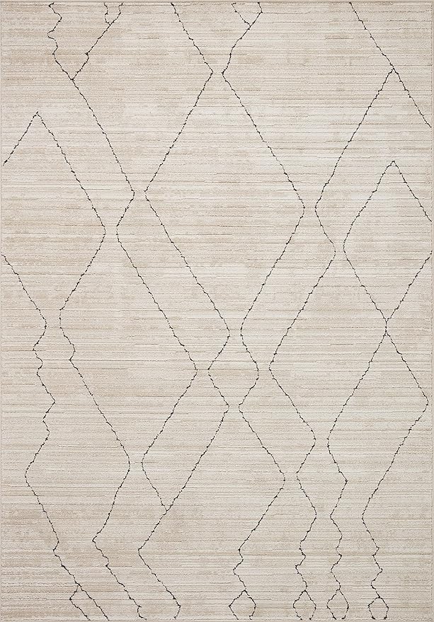 Loloi Darby Collection DAR-03 Sand/Charcoal 4'-0" x 6'-0" Accent Rug