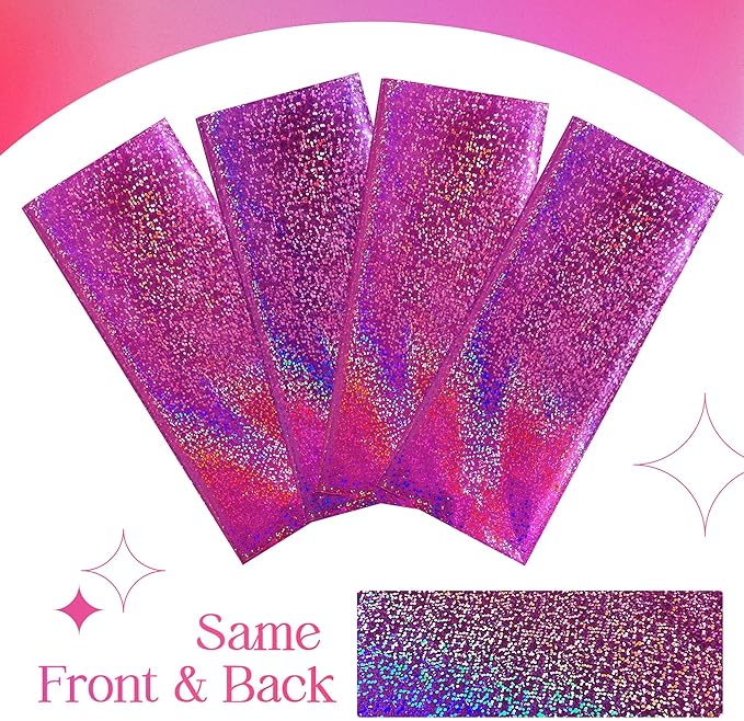 2 Pcs Fuchsia Red Holographic Plastic Tablecloths Laser Table Covers 40" x 108" Foil Disposable Table Cloths for Themed Birthday Party Wedding Christmas Holiday Party Decorations