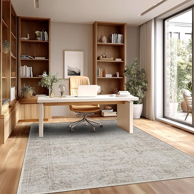 6x9 Area Rugs Washable Dining Room Rugs for Under Table