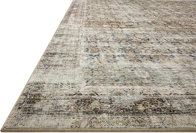 Loloi Amber Lewis Morgan Collection MOG-02 Navy/Sand 8'-3" x 11'-3" 38" Thick Area Rug feat. CloudPile, Neutral, Room Décor, Vintage Inspired, Livingroom, Bedroom, Dining Area