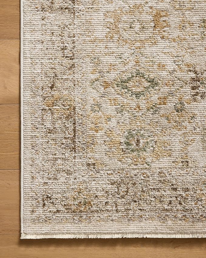 Loloi Magnolia Home by Joanna Gaines Pace Collection PAC-04 Natural/Multi 5'-3" x 5'-3" Round Area Rug