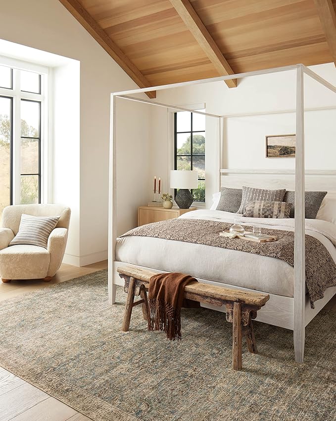 Loloi Amber Lewis Morgan Collection MOG-04 Sea/Sage 2'-3" x 11'-6" 38" Thick Runner Rug feat. CloudPile, Neutral, Room Décor, Vintage Inspired, Livingroom, Bedroom, Dining Area