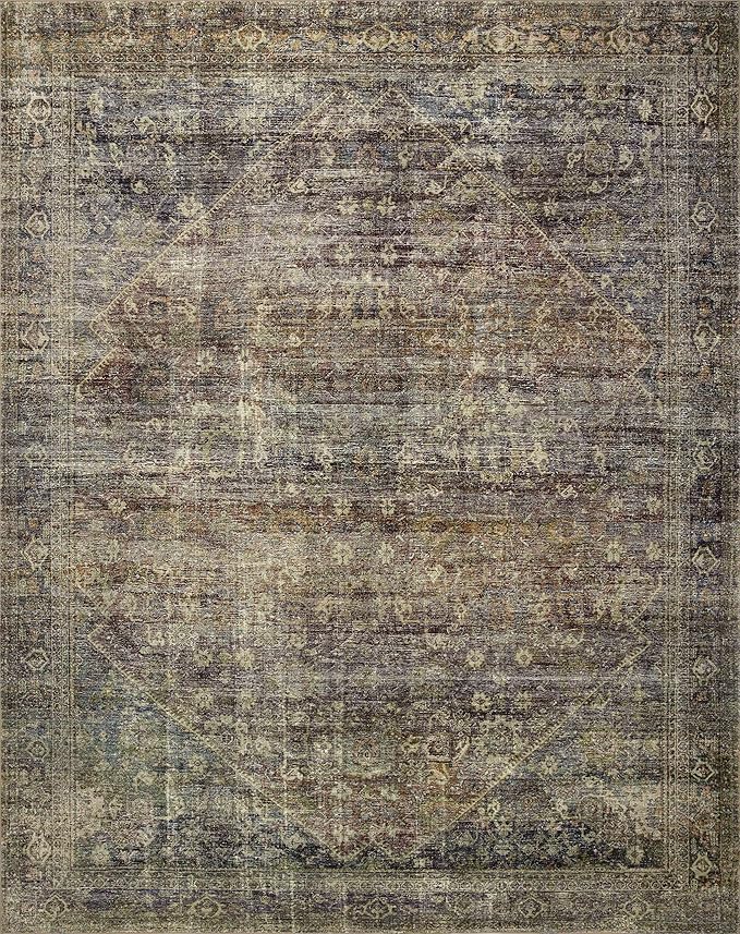 Loloi Amber Lewis Morgan Collection MOG-05 Spice/Lagoon 2' x 3'-6" 38" Thick Accent Rug feat. CloudPile, Neutral, Room Décor, Vintage Inspired, Livingroom, Bedroom, Dining Area