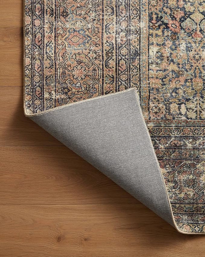 Loloi Amber Lewis Morgan Collection MOG-03 Denim/Multi 2'-3" x 7'-6" 38" Thick Runner Rug feat. CloudPile, Neutral, Room Décor, Vintage Inspired, Livingroom, Bedroom, Dining Area