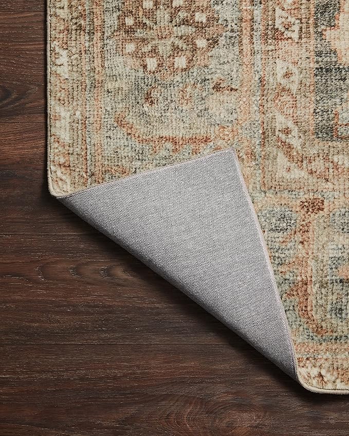 Loloi Margot Collection MAT-03 Ocean/Spice 5'-0" x 7'-6" Area Rug feat. CloudPile, No-Shed Easy Clean Large Patterned Area Rug for Living Room, Bedroom, Dining Area