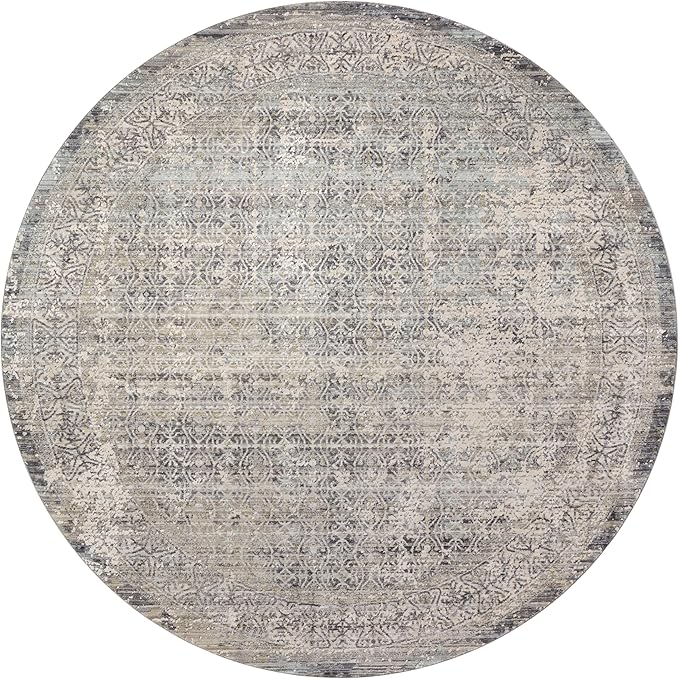 Loloi Amber Lewis Alie Collection ALE-04 Sky/Stone 9'-6'' x 13'-1'', .13'' Pile Height, Area Rug