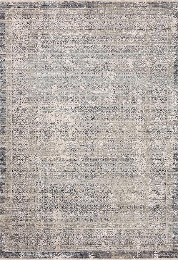Loloi Amber Lewis Alie Collection ALE-04 Sky/Stone 9'-6'' x 13'-1'', .13'' Pile Height, Area Rug