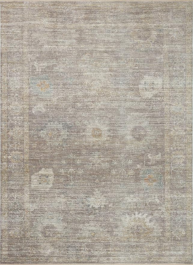 Loloi Magnolia Home by Joanna Gaines Millie Collection MIE-05 Stone/Natural 3'-6" x 5'-6", .25" Pile Height, Accent Rug