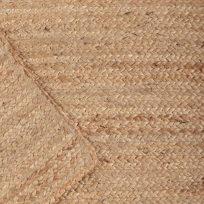 REDEARTH · Rectangular Area Rug - 4'x6' Braided Natural Jute with Non-Skid Backing - Handwoven Boho Rug for Bedroom, Kitchen, Living Room Aesthetic Home Decor - Durable Handmade Rug, Set of 2