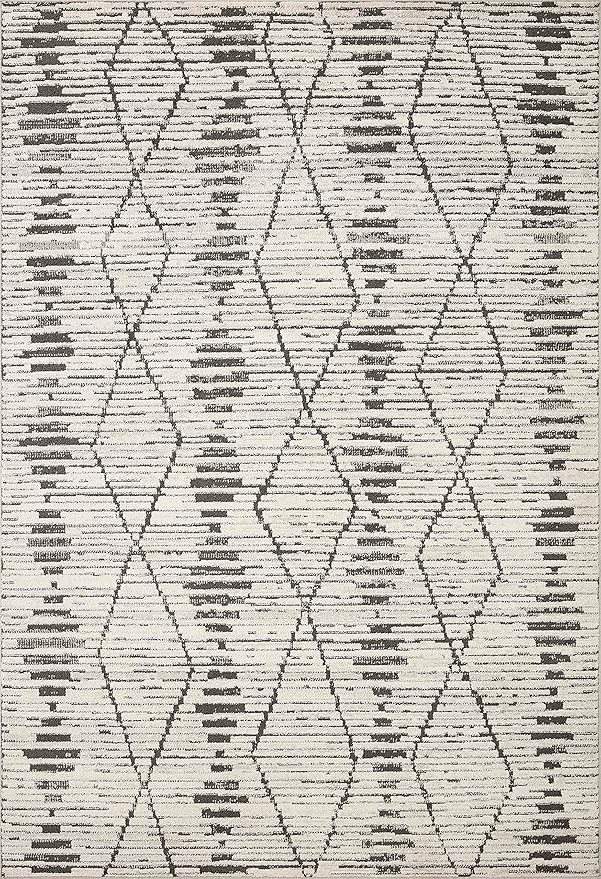 Loloi Kamala Collection KAM-02 Charcoal/Dove 11'-2" x 15'-7" Area Rug
