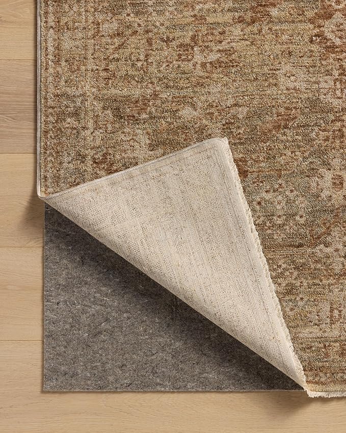 Loloi Magnolia Home by Joanna Gaines Junie Collection JUE-03 Spice/Multi 9'-6" x 9'-6", .38" Pile Height, Round Area Rug