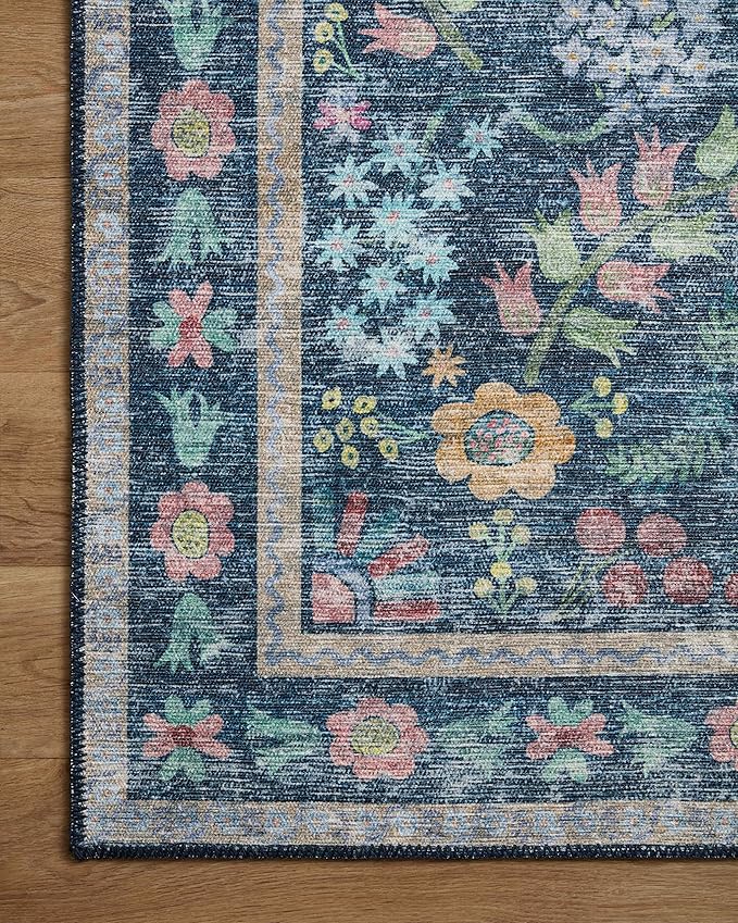 Loloi Rifle Paper Co. Maison Collection MAO-06 Blue/Multi 5'-0" x 7'-6", .19" Pile Height, Area Rug