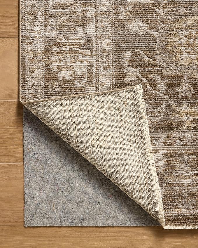 Loloi Magnolia Home by Joanna Gaines Pace Collection PAC-01 Bark/Natural 9'-6" x 9'-6" Round Area Rug