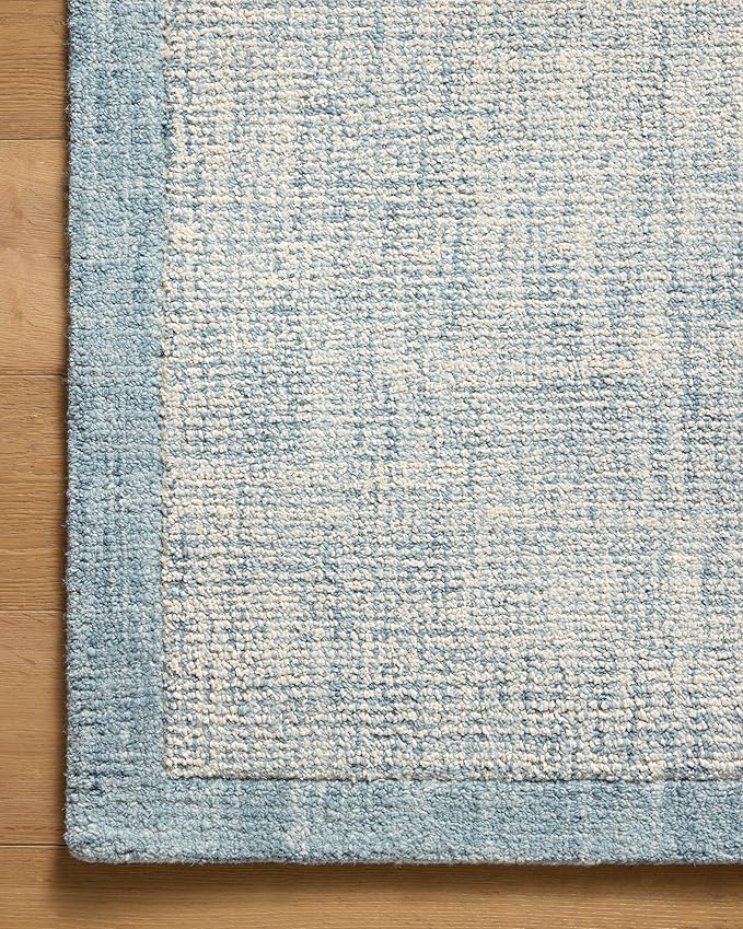Loloi Magnolia Home by Joanna Gaines Henley Collection HNY-01 Ivory/Blue 2'-3" x 3'-9" Accent Rug