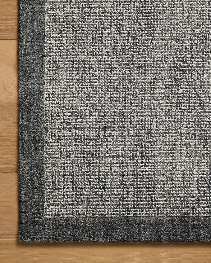 Loloi Magnolia Home by Joanna Gaines Henley Collection HNY-01 Ivory/Charcoal 7'-9" x 9'-9" Area Rug