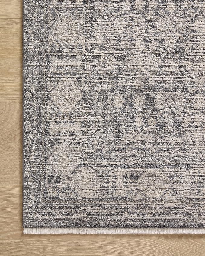 Loloi Amber Lewis Alie Collection ALE-03 Charcoal/Dove 5'-3'' x 7'-9'', .13'' Pile Height, Area Rug
