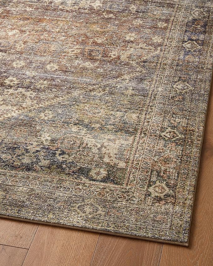 Loloi Amber Lewis Morgan Collection MOG-05 Spice/Lagoon 2' x 3'-6" 38" Thick Accent Rug feat. CloudPile, Neutral, Room Décor, Vintage Inspired, Livingroom, Bedroom, Dining Area