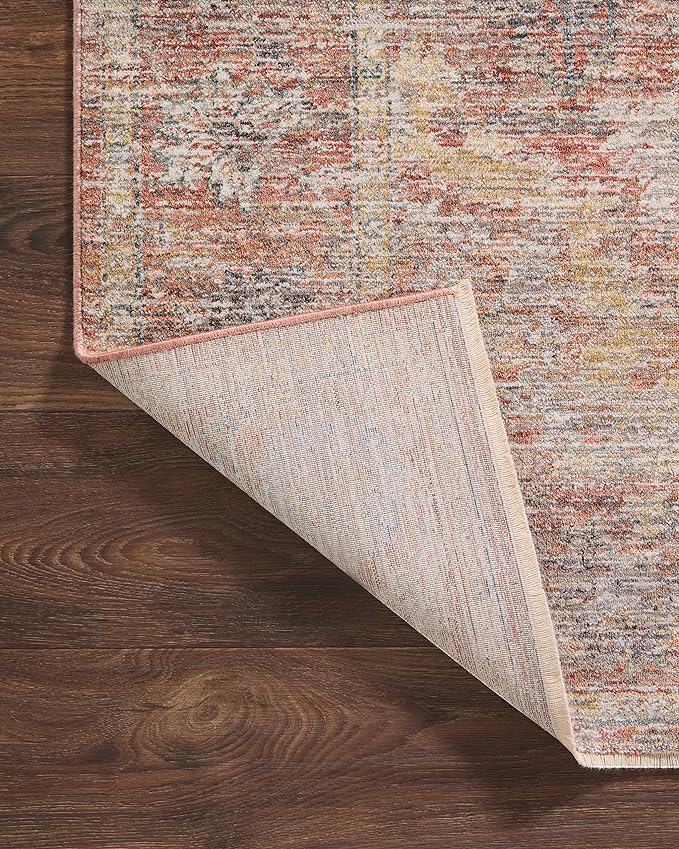 Loloi Magnolia Home by Joanna Gaines Millie Collection MIE-04 Sunset/Multi 9'-6" x 13'-1", .25" Pile Height, Area Rug