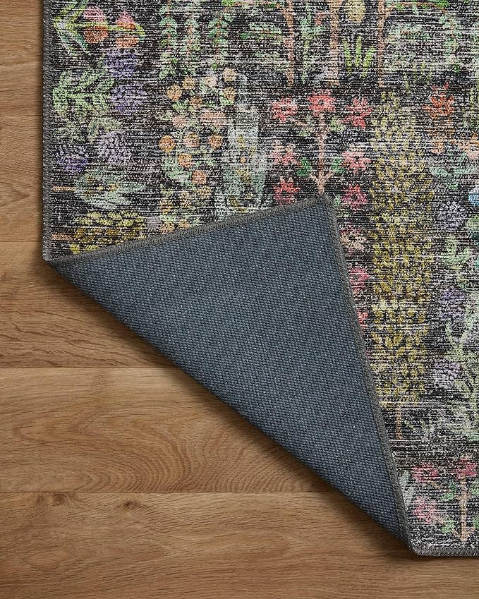 Loloi Rifle Paper Co. Maison Collection MAO-07 Charcoal 5'-0" x 7'-6", .19" Pile Height, Area Rug