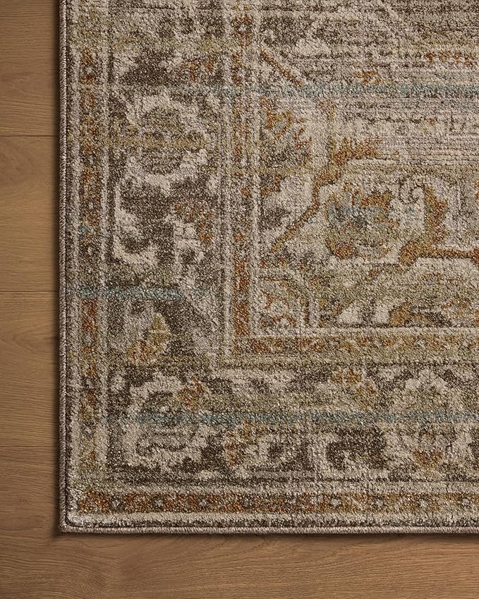 Loloi Magnolia Home by Joanna Gaines Mona Collection MOA-01 BARK/Sunrise 2'-6" x 8'-0" Runner Rug