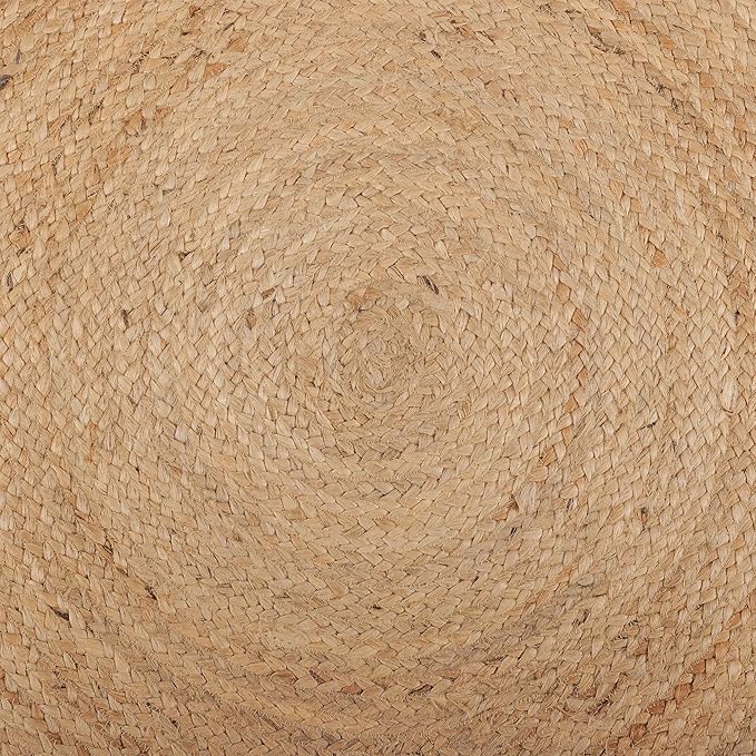 REDEARTH · Round Area Rug - 5 Feet Braided Natural Jute Rug- Artisan Made Reversible Boho Jute Rugs for Bedroom - Kitchen - Living Room - Farmhouse - Home Decor - Handmade Rustic Vintage Décor