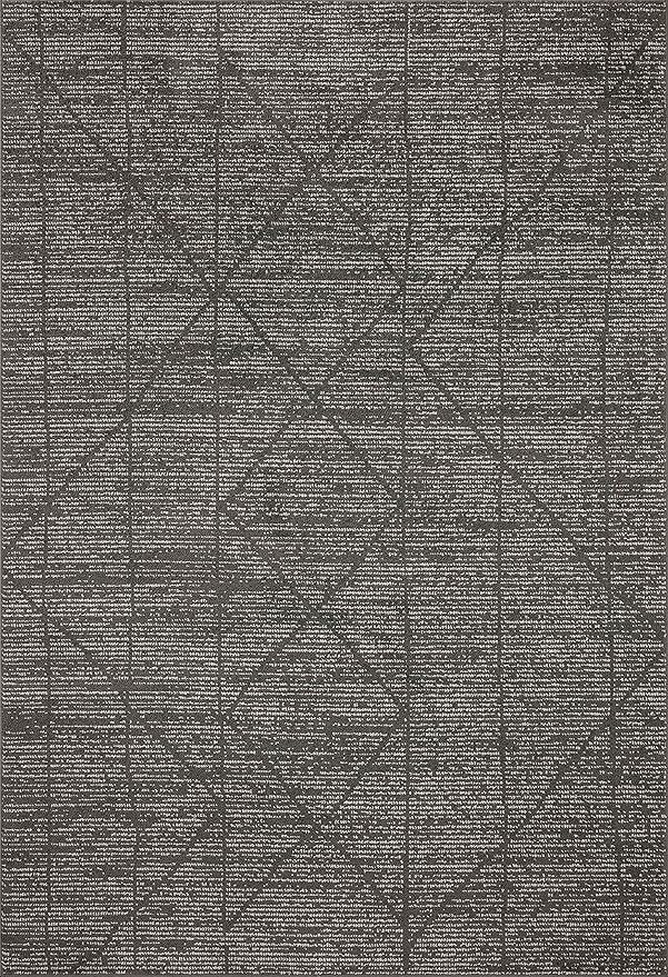 Loloi Kamala Collection KAM-06 Charcoal/Ivory 4'-0" x 6'-0" Accent Rug