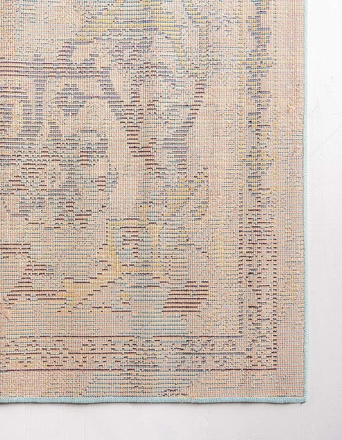 Unique Loom Medici Collection Traditional Medallion Floral Vintage Blue Runner Rug (2' 7 x 10' 0)