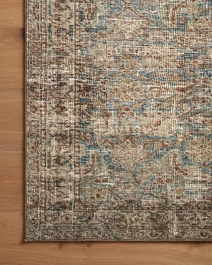 Loloi Amber Lewis Morgan Collection MOG-04 Sea/Sage 5'-0" x 7'-0" 38" Thick Area Rug feat. CloudPile, Neutral, Room Décor, Vintage Inspired, Livingroom, Bedroom, Dining Area