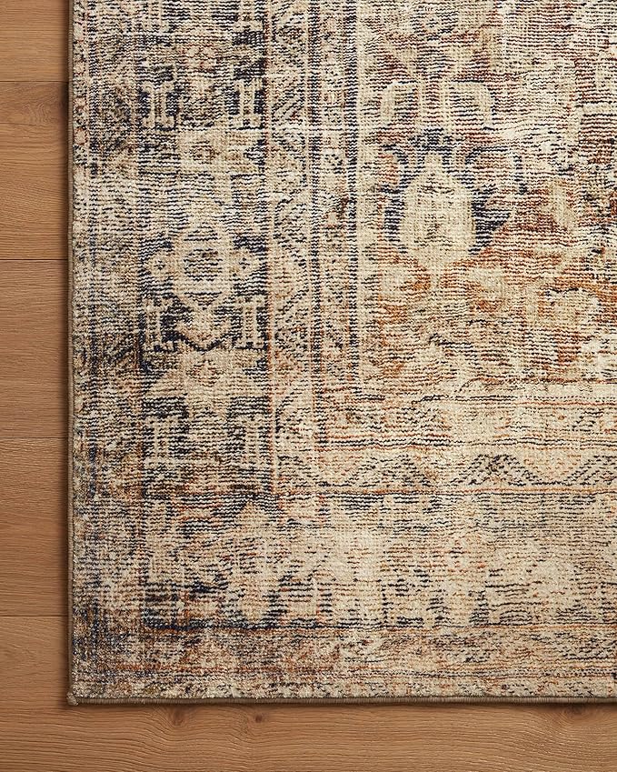Loloi Amber Lewis Morgan Collection MOG-01 Sunset/Ink 2'-3" x 9'-6" 38" Thick Runner Rug feat. CloudPile, Neutral, Room Décor, Vintage Inspired, Livingroom, Bedroom, Dining Area