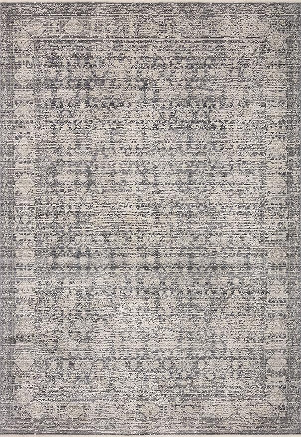 Loloi Amber Lewis Alie Collection ALE-03 Charcoal/Dove 9'-6'' x 13'-1'', .13'' Pile Height, Area Rug