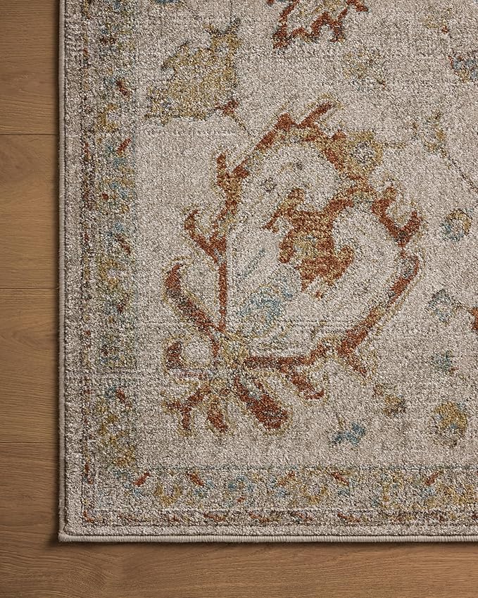 Loloi Magnolia Home by Joanna Gaines Mona Collection MOA-02 Oatmeal/Multi 5' x 7'-8" Area Rug