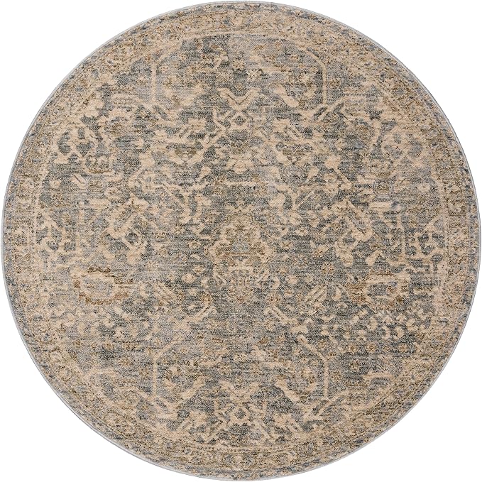 Loloi Magnolia Home by Joanna Gaines Junie Collection JUE-01 Blue/Natural 2'-0" x 3'-0", .38" Pile Height, Accent Rug