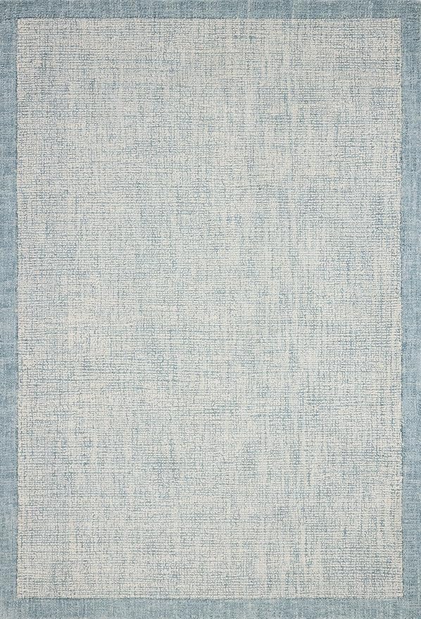 Loloi Magnolia Home by Joanna Gaines Henley Collection HNY-01 Ivory/Blue 2'-6" x 7'-6" Runner Rug